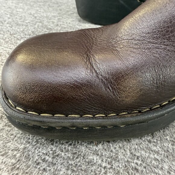 ✅Born Wedge Clogs Women’s Size 9.5 Brown Leather Comfort Slip On Shoes W9898 - Picture 10 of 12